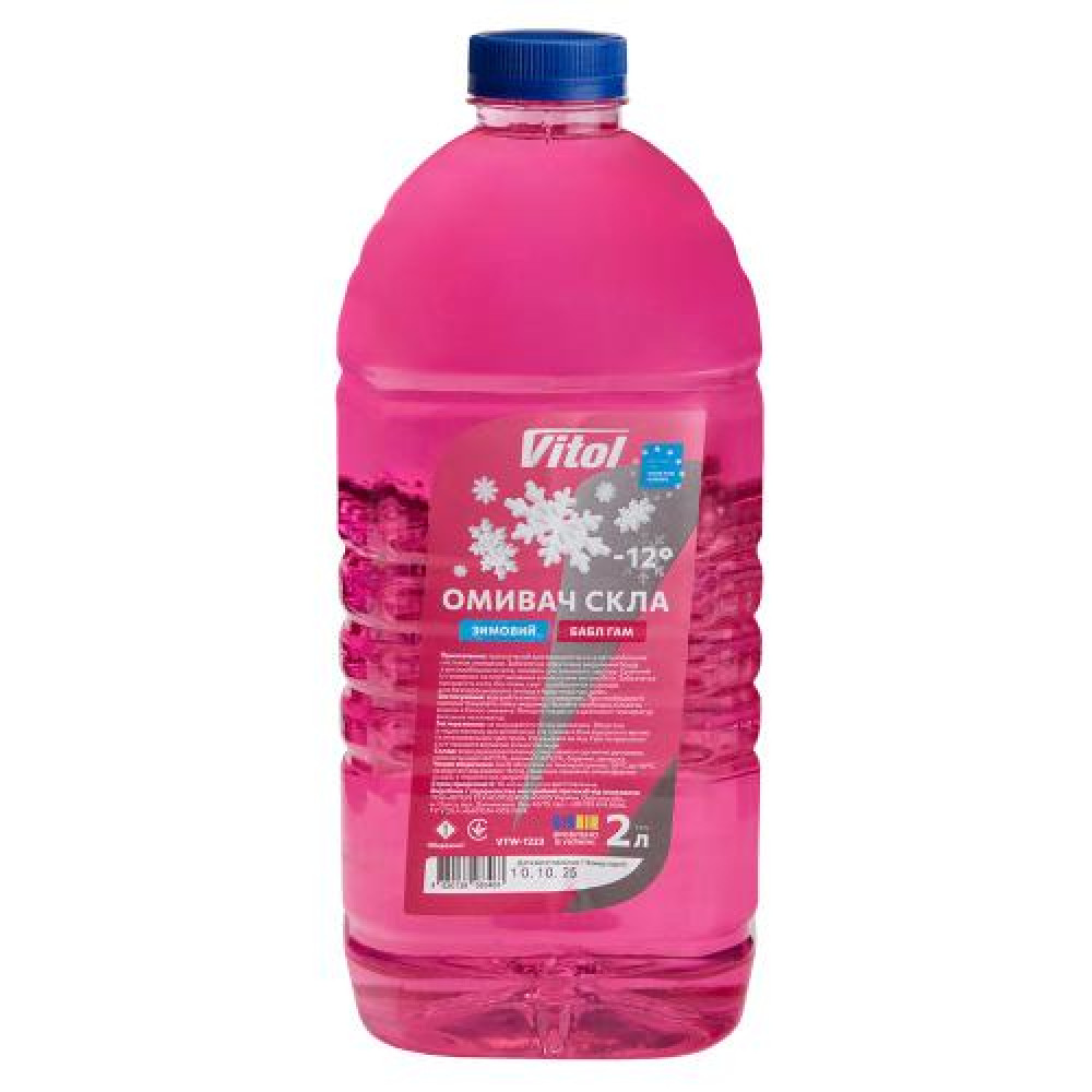 Омыватель стекол зимний VITOL "-12" 2л Бабл Гам
