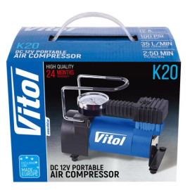 Компрессор "ViTOL" K-20 100psi/12Amp/35л/прикуриватель