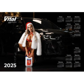 Плакат с календарем 2025 антифриз А2 (420х594)