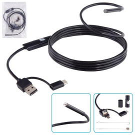 Мини камера цифровая для телефона, эндоскоп-бороскоп, Type-C-USB SUN 2м 5,5мм