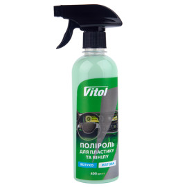 Полироль для пластика и винила VITOL матовая 400 мл Яблоко