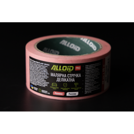 Alloid Pro. Лента малярная деликатная, рисовая, розовая 48мм х 40м, 100мкм