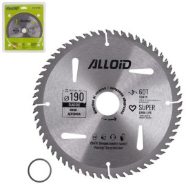 Alloid. Диск пильный по дереву с твердосплавными напайками 190х30/25,4мм, 60 зубов