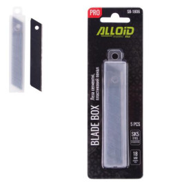 Alloid Pro. Лезвия сегментные 18 мм SK5, пластиковый пенал 5шт
