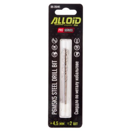 Alloid Pro. Сверло по металлу кобальтовое  4,5мм Р6М5К5, 2шт