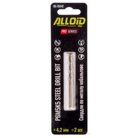 Alloid Pro. Сверло по металлу кобальтовое  4,2мм Р6М5К5, 2шт