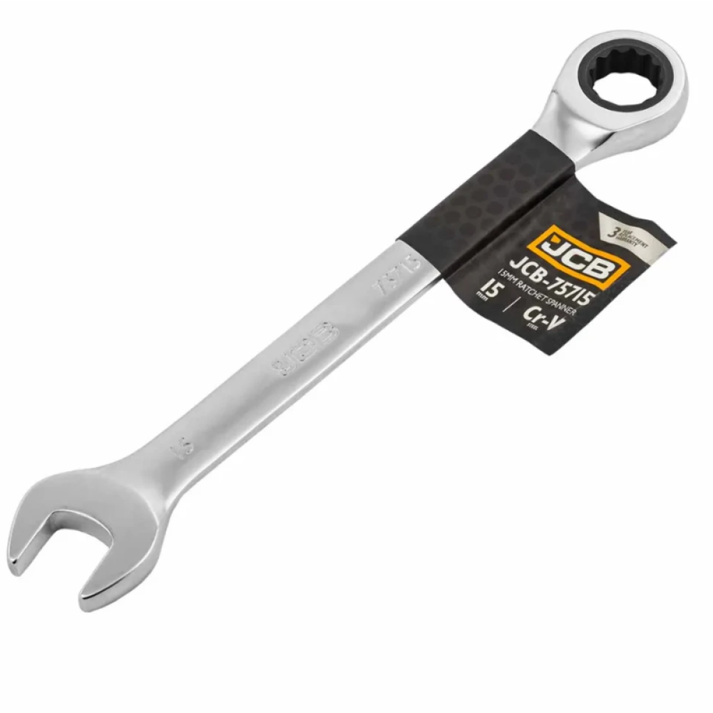 Ключ гайковий з тріскачкою 15 мм JCB Tools JCB-75715