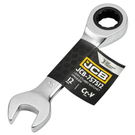 Ключ гайковий короткий з тріскачкою 12 мм JCB Tools JCB-757S12