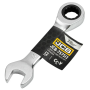 Ключ гайковий короткий з тріскачкою 12 мм JCB Tools JCB-757S12