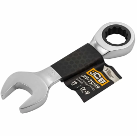Ключ гайковий короткий з тріскачкою 19 мм JCB Tools JCB-757S19