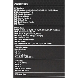 Набір інструментів 82 пр. 1/4", 1/2" ( 6-гр.) JCB Tools JCB-4821-5