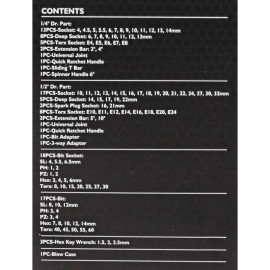 Набір інструментів 108 пр. 1/4", 1/2" ( 6-гр.) JCB Tools JCB-41082-5
