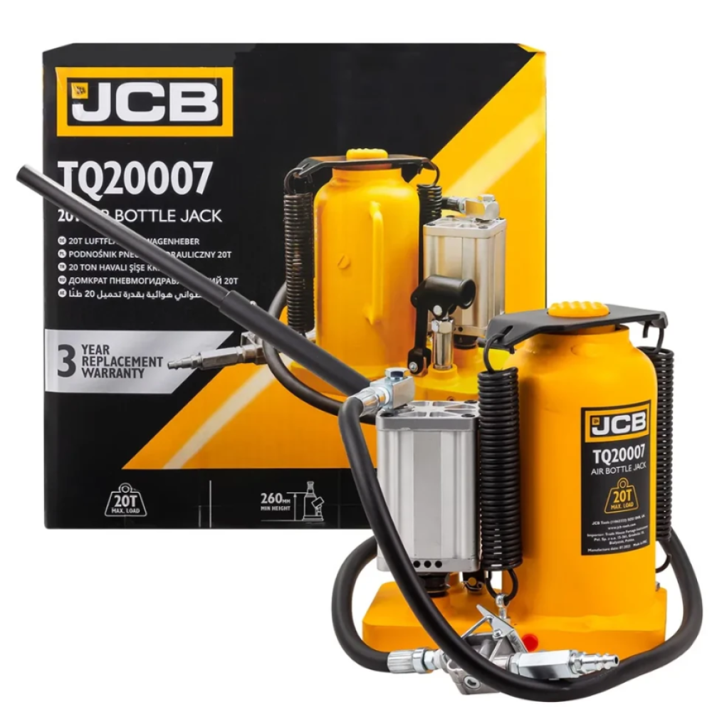 Домкрат пневматично-гідравлічний пляшкового типу 20т JCB Tools JCB-TQ20007