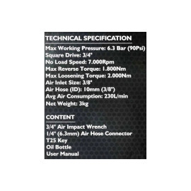 Гайковерт пневматичний 3/4" 1800 Нм JCB Tools JCB-RP7460