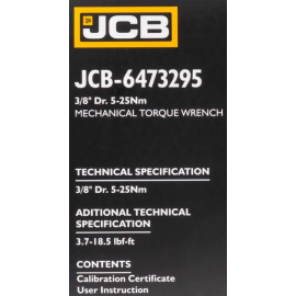 Динамометричний ключ 3/8" (5-25 Нм) JCB Tools JCB-6473295