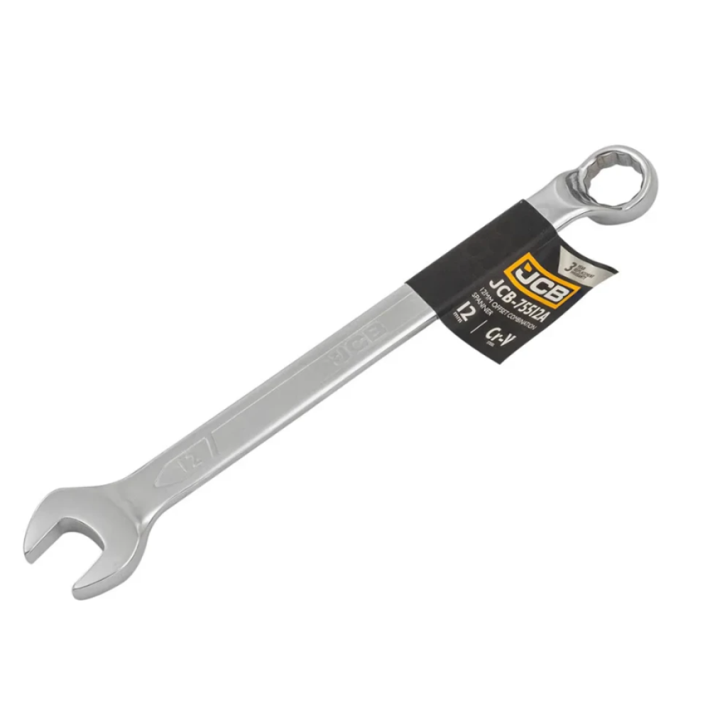Ключ ріжково-накидний 12 мм відігнутий на 75 градусів JCB Tools JCB-75512A