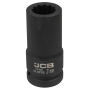 Гoлoвкa тopцeвa удapнa глибока 3/4" 21 мм (12-гранна) JCB Tools JCB-46810021