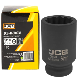Гoлoвкa тopцeвa удapнa глибока 3/4" 34 мм (12-гранна) JCB Tools JCB-46810034