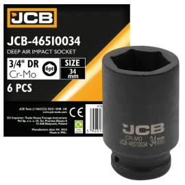 Гoлoвкa тopцeвa удapнa глибока 3/4" 34 мм (6-гранна) JCB Tools JCB-46510034