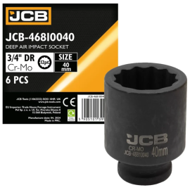 Гoлoвкa тopцeвa удapнa глибока 3/4" 40 мм (12-гранна) JCB Tools JCB-46810040