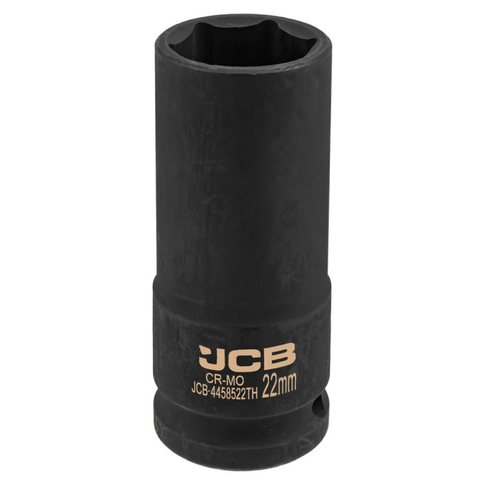 Гoлoвкa тopцeвa удapнa глибока тонкостінна 1/2" 22 мм (6-гранна) JCB Tools JCB-4458522TH