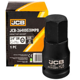 Головка-біта ударна HEX 3/4" 28 мм JCB Tools JCB-26410028MPB