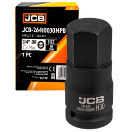 Головка-біта ударна HEX 3/4" 30 мм JCB Tools JCB-26410030MPB