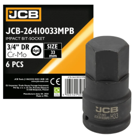 Головка-біта ударна HEX 3/4" 33 мм JCB Tools JCB-26410033MPB