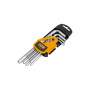 Набір Г-подібних подовжених ключів HEX 10 пр. (1,27 мм-10 мм) JCB Tools JCB-5102L