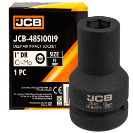 Головка торцева ударна глибока 1" 19 мм (6-гр.) JCB Tools JCB-48510019