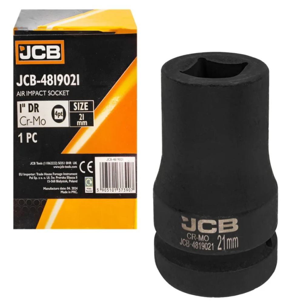 Головка торцева ударна для футорки 1" 21 мм (4-гр.) JCB Tools JCB-4819021
