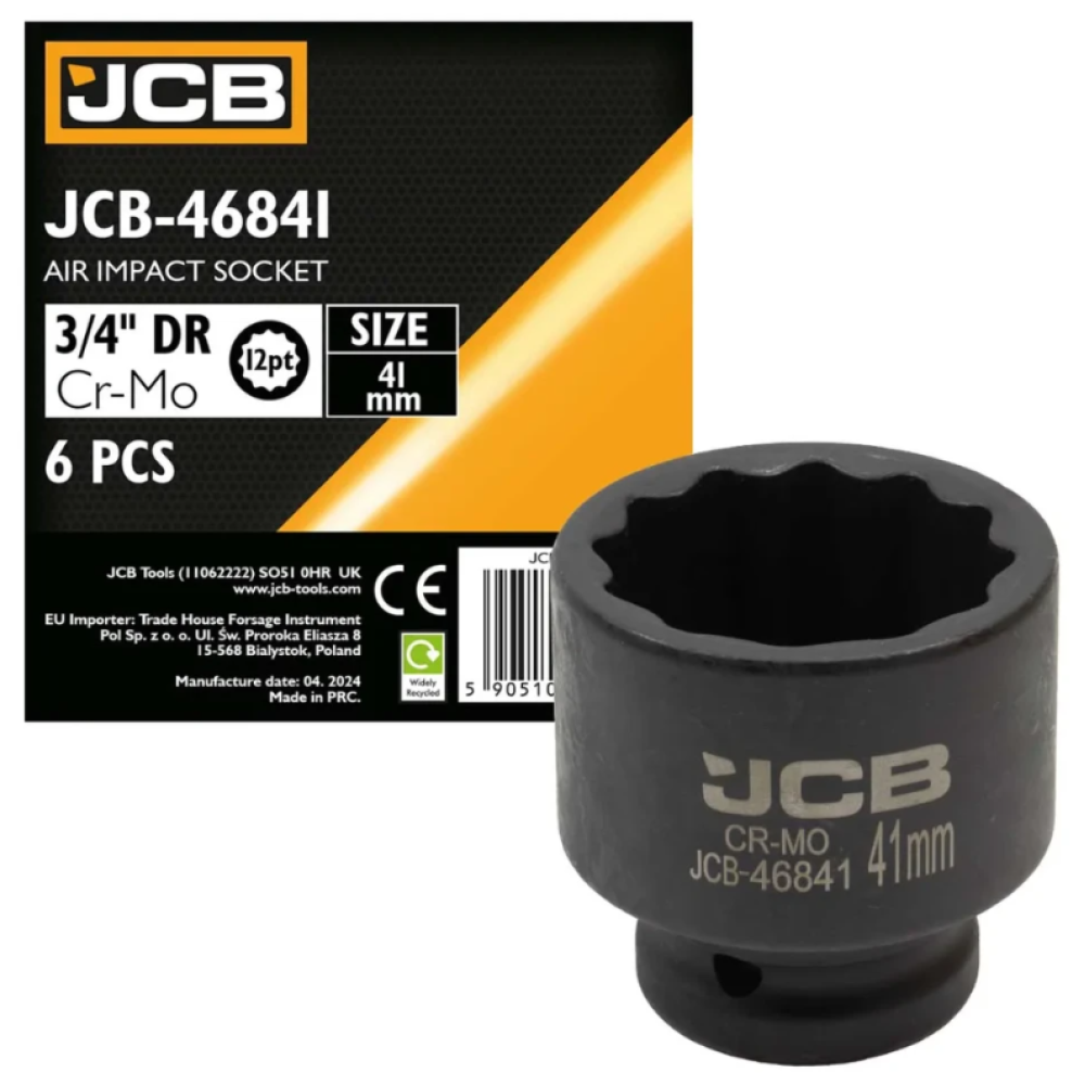 Головка торцева ударна 3/4" 41 мм (12-гр.) JCB Tools JCB-46841