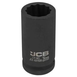 Головка торцева ударна глибока 3/4" 26 мм (12-гр.) JCB Tools JCB-46810026
