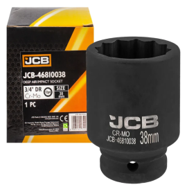 Головка торцева ударна глибока 3/4" 38 мм (12-гр.) JCB Tools JCB-46810038