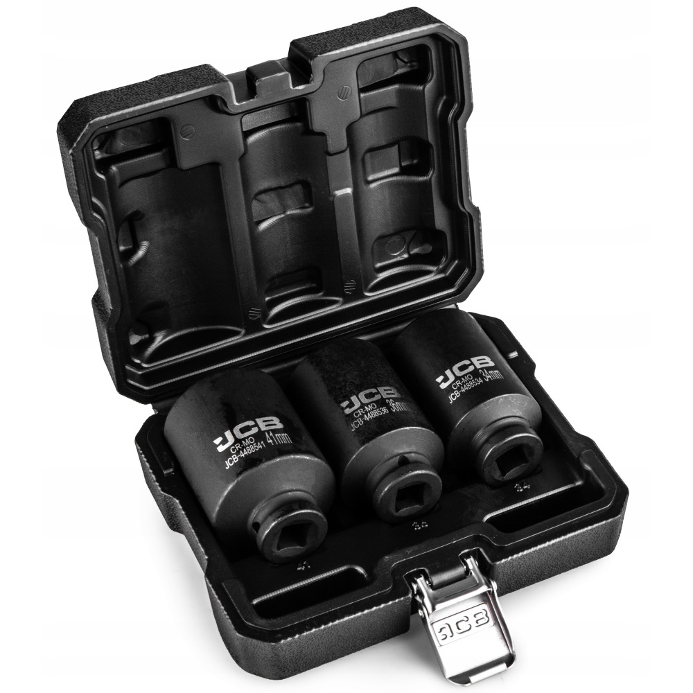 Набір ударних головок 3 од. 1/2" (12-гр.) (34, 36, 41 мм) JCB Tools JCB-4035-9MPB