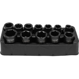 Набір головок ударних в металевому кейсі 12 од. 1/2" (6-гр.) JCB Tools JCB-4129-5MPB