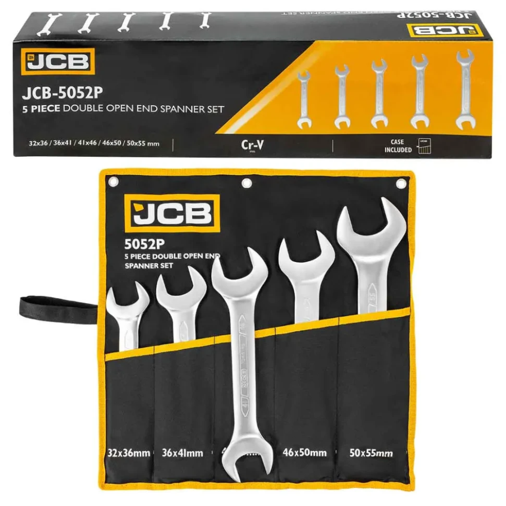 Набір ріжкових ключів в чохлі 5 пр. (32-55 мм) JCB Tools JCB-5052P