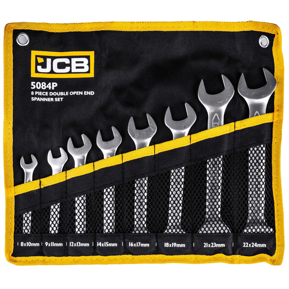 Набір ріжкових ключів в чохлі 8 пр. (8-24 мм) JCB Tools JCB-5084P