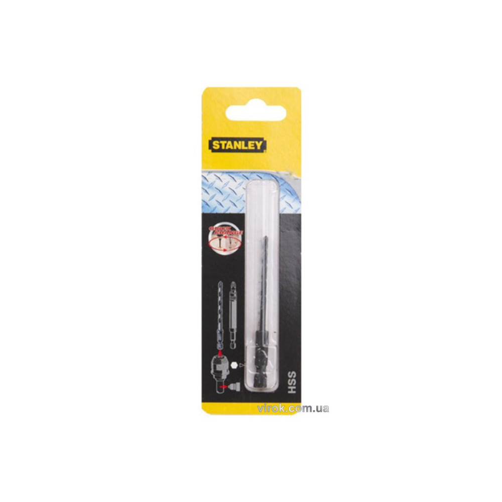 Свердло по металу STANLEY "Super-Lock : HSS, Ø= 3 x 41 мм. хвостик HEX 1/4"