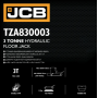 Домкрат підктаний гідравлічний низькопрофільний (75-508 мм ) 3т JCB Tools JCB-TZA830003