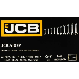 Набір ріжкових ключів в чохлі 10 пр. (6-27 мм) JCB Tools JCB-5102P