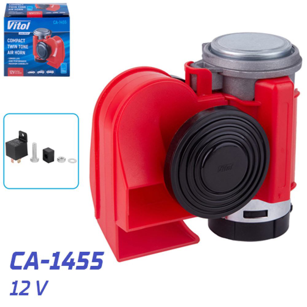 Сигнал пневматический CA-1455/VITOL/12V/красный