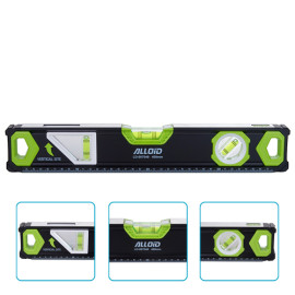 Alloid Pro. Уровень строительный  40см, 3 капсулы с магнитом и боковым окном