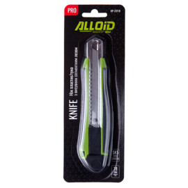 Alloid Pro. Нож пластик/резина с выдвижным сегментным лезвием SK5 18мм