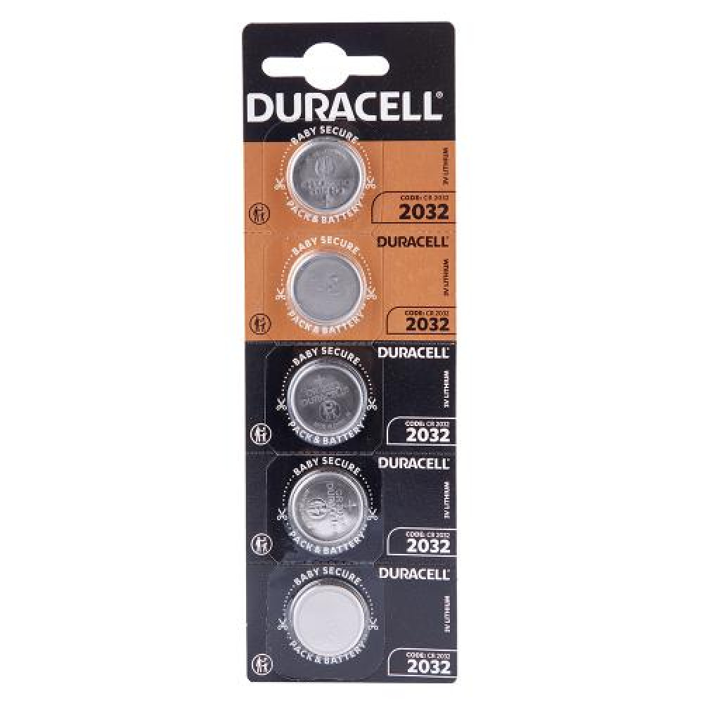 Батарейка DURACELL литиевая  CR2032, 3V, 5 шт. в блистере