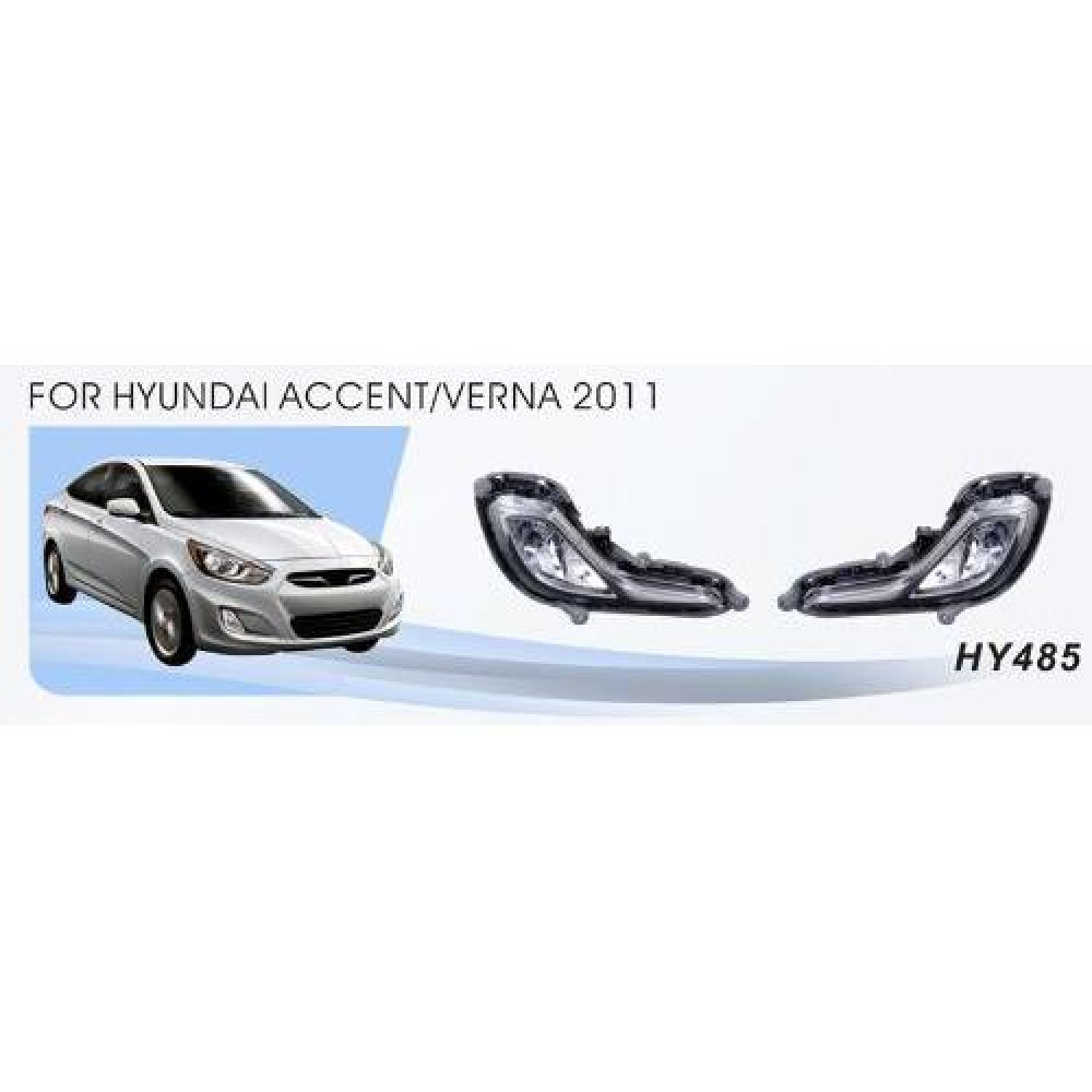 Фары доп.модель Hyundai Accent 2010-15/HY-485/881-12V27W/эл.проводка