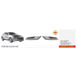 Фары доп.модель Mazda 3 2019-/MZ-2073-LED/DRL-12V8W/7W/эл.проводка
