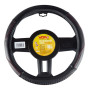 Чехол руля  VLOD-24LC10 BK/RD M  черн/БО/кожа