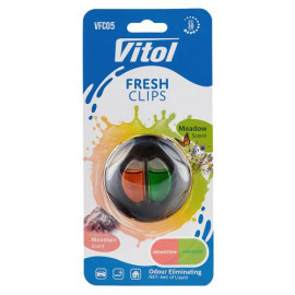 Освежитель воздуха Vitol Fresh Clips на обдув Mountain+Meadow