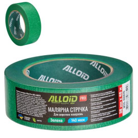 Alloid Pro. Лента малярная для шершавых поверхностей, зеленая 38мм х 40м, 140мкм